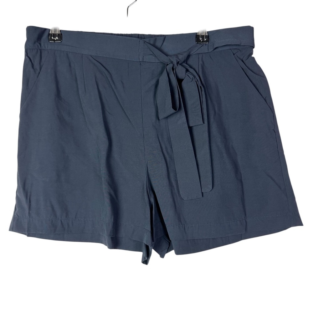 Molly Bracken Navy Blue Side Tie Woven Donna Shorts M